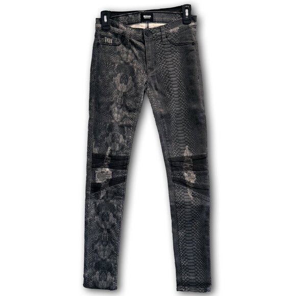 👖 Hudson Krista Skinny Jeans w/ Snakeskin Detail // Size 25 / EUC! - Picture 2 of 12